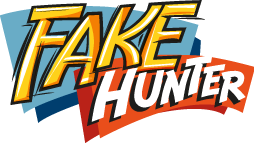 Logo des Planspiels Fake Hunter mit Link zur Website