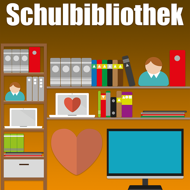 Illustration Schulbibliothek; Bild von Manuel Wehlte auf Pixabay